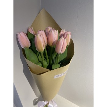 Букет из розовых тюльпанов 