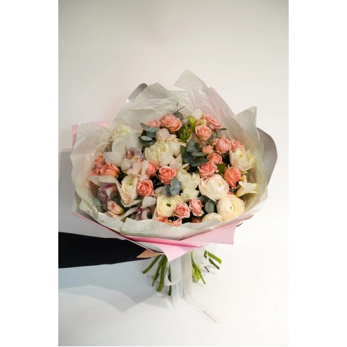 Букет «Розовая весна»