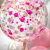 Фонтан воздушных шаров «Розовые конфетти»  + свеча в торт 